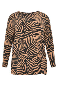 Shirt wide geknotetes Detail ZEBRAShirt ZEBRA wide knot - brown - #4