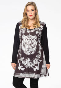 Tunic tiger wide bottom - black - #2