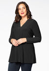 Tunic DOLCE flare v-neck - black