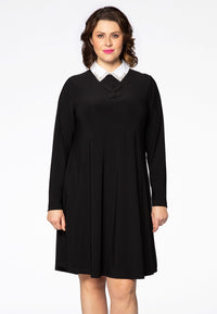 Dress DOLCE wide bot collar - black - #2