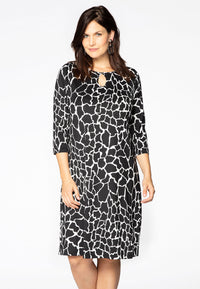Dress wide bottom GIRAFFE - black - #1