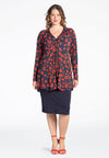Tunika LEA Knoten V-AusschnittTunic LEA knot v-neck - blue - #1