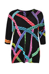 Tunic NEON CHAINS wide - black - #4