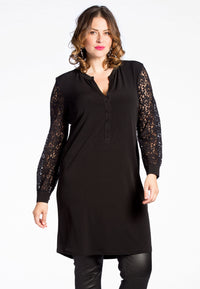 Tunic DOLCE lace sleeves - black - #1