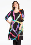 Dress NEON CHAINS A-line - black - #1