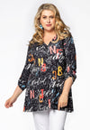 Tunic flare LETTERS - black - #1