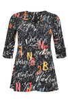 Tunic flare LETTERS - black - #4