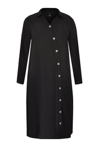Dress buttoned VISCOSE - black - #4