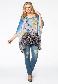 Tunic square LEOPARD FLOWERS - multi - #1