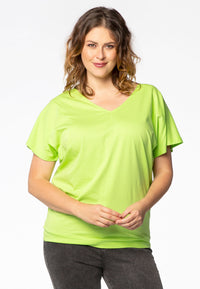 Top double v-neck - green - #1