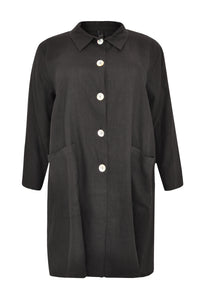 Jacket pockets LINEN - black - #4
