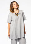 Tunic wide bottom LINEN - grey - #1