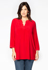 Tunika gewelltem Ausschnitt DOLCETunic wavy placket DOLCE - red - #1