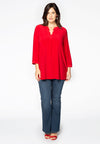 Tunika gewelltem Ausschnitt DOLCETunic wavy placket DOLCE - red - #2