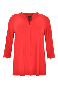 Tunika gewelltem Ausschnitt DOLCETunic wavy placket DOLCE - red - #4