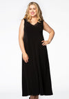 Dress lace v-neck DOLCE - black - #1