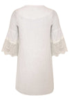 Dress lace cuffs LINEN - white - #3