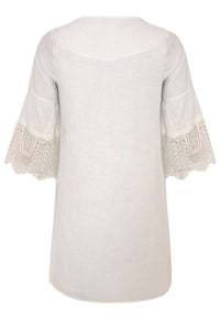 Dress lace cuffs LINEN - white - #3