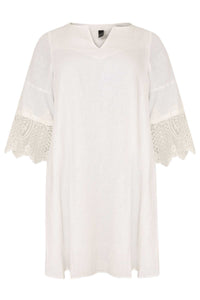Dress lace cuffs LINEN - white - #4