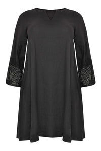 Dress lace cuffs LINEN - black - #4