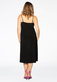 Kleid mit Spaghettiträgern und Rosen DOLCEDress spaghetti rose DOLCE - black - #3