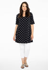 Tunic wide bottom DOTS - black - #1