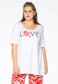 Tunic flare love COTTON - white - #1