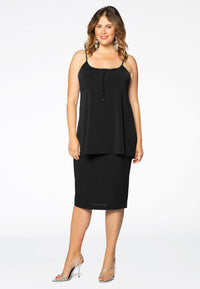 Flare Hemdchen mit Spaghettiträgern DOLCESinglet flare spaghetti DOLCE - black - #2