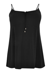 Flare Hemdchen mit Spaghettiträgern DOLCESinglet flare spaghetti DOLCE - black - #4