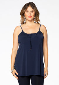 Flare Hemdchen mit Spaghettiträgern DOLCESinglet flare spaghetti DOLCE - blue - #1