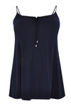 Flare Hemdchen mit Spaghettiträgern DOLCESinglet flare spaghetti DOLCE - blue - #4