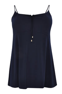Flare Hemdchen mit Spaghettiträgern DOLCESinglet flare spaghetti DOLCE - blue - #4