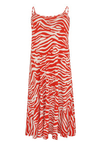 Kleid mit Spaghettiträgern ZEBRADress spaghetti ZEBRA - red - #4