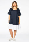 Kleid im Colourblock-Design LINENDress colourblock LINEN - blue - #2