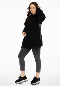 Pullover text trim - black - #1
