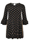 Tunic wide bottom DOTS - black - #4