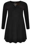 Tunic wide bottom rings DOLCE - black - #4