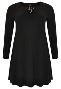 Tunic wide bottom rings DOLCE - black - #4