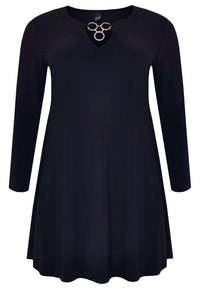 Tunic wide bottom rings DOLCE - blue - #4