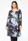 Dress A-line FLOWERS - blue - #2