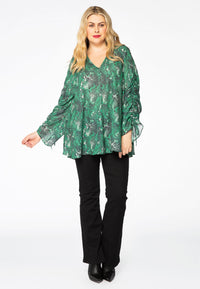 Bluse gekräuselter Ärmel SNAKEBlouse wide SNAKE - green - #2