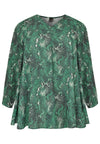 Bluse gekräuselter Ärmel SNAKEBlouse wide SNAKE - green - #4