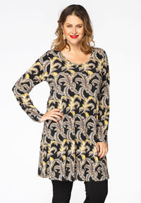 Tunic wide bottom PLUME - black - #1