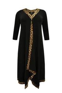 Dress pointy LEOPARD - black - #1