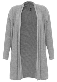 Strickjacke mit Rippe LOUNGECardigan rib LOUNGE - grey - #4