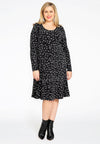 Dress frilled bottom CIRCLES - black - #2