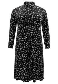 Blouse-dress CIRCLES - black - #1