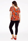 Shirt doppelter V-Ausschnitt MIX PRINTShirt double V-neck MIX PRINT - red - #3