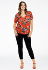 Shirt doppelter V-Ausschnitt MIX PRINTShirt double V-neck MIX PRINT - red - #2
