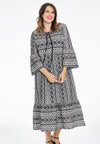 Dress ruffled sleeve BATISTE - white - #1